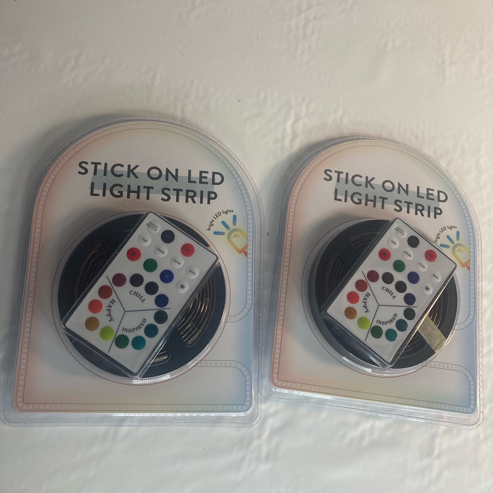 Vivitar Stick On LED Light Strip Multi Colored 78in per pack 2